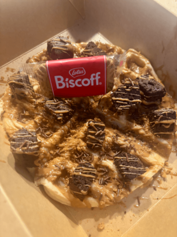 Biscoff crunch waffle